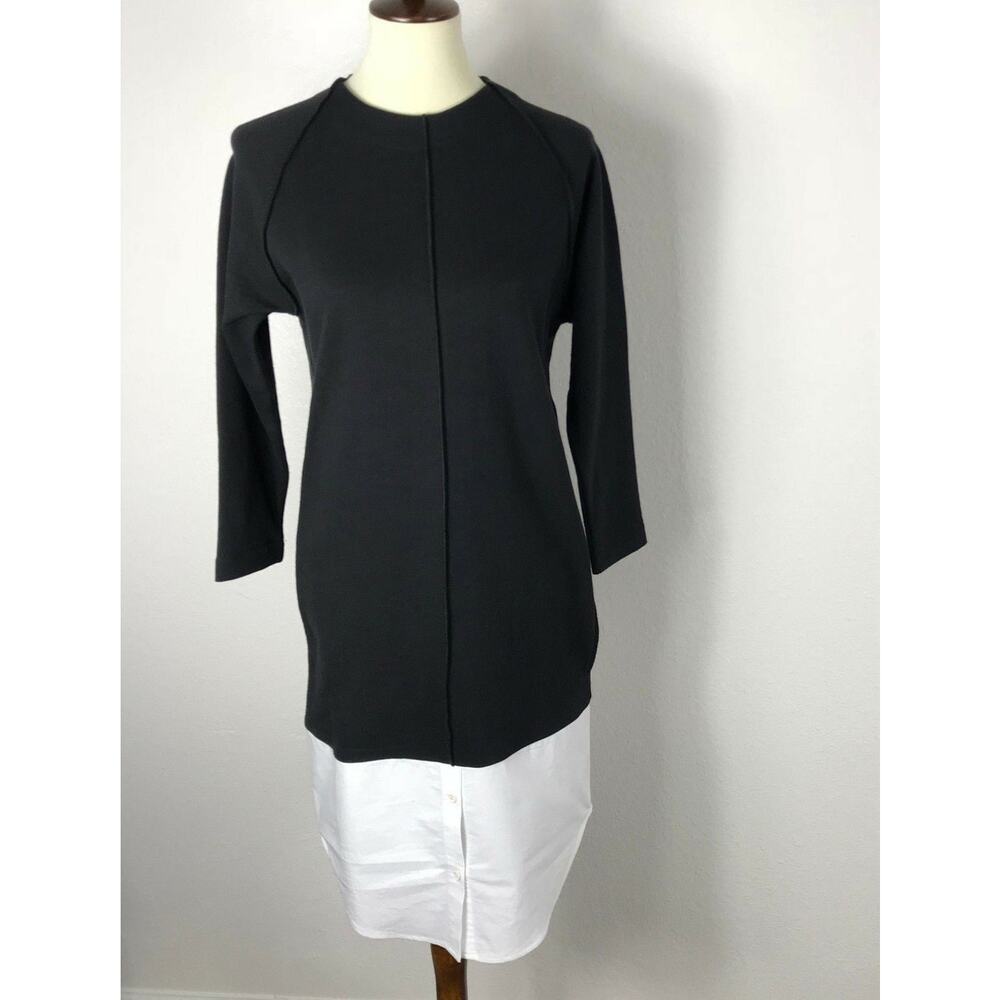 Band of Outsiders Knit Exposed Zip Color Block Dress